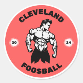 Cleveland Foosball Muscle Man Stickers