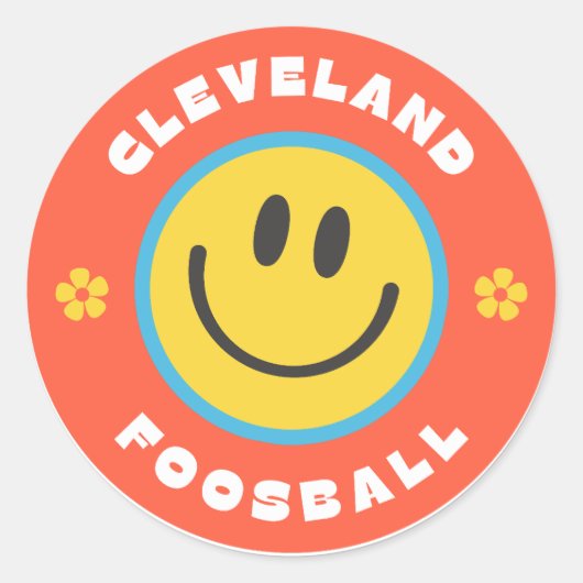 Cleveland Foosball Smile Sticker (Vorderseite)