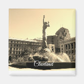Cleveland Fountain (Sepia) Magnet (Vorne)
