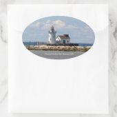 Cleveland Harbour Main-Eingang Leuchtenaufkleber Ovaler Aufkleber (Tasche)