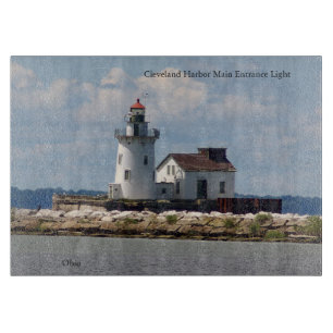 Cleveland Harbour Main Eintritt Light Schneidebret Schneidebrett