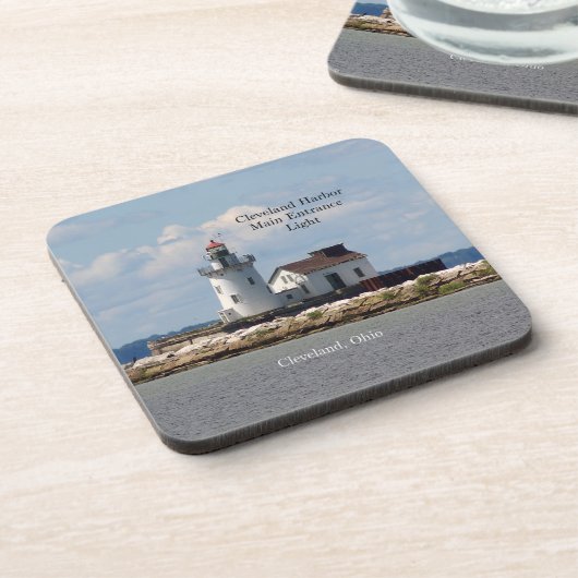 Cleveland Harbour Main Eintritt Light Untersetzer (Linke Seite)