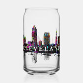 Cleveland in Graffiti mit Monogramm Dosenglas (Vorderseite)