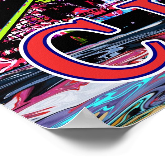 Cleveland in Graffiti Poster (Ecke)