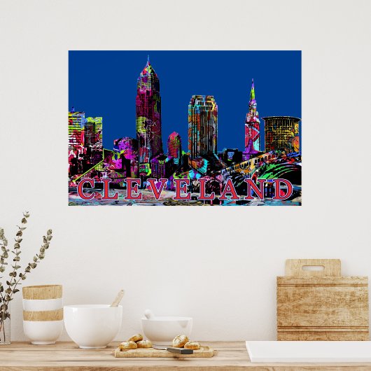 Cleveland in Graffiti Poster (Küche)