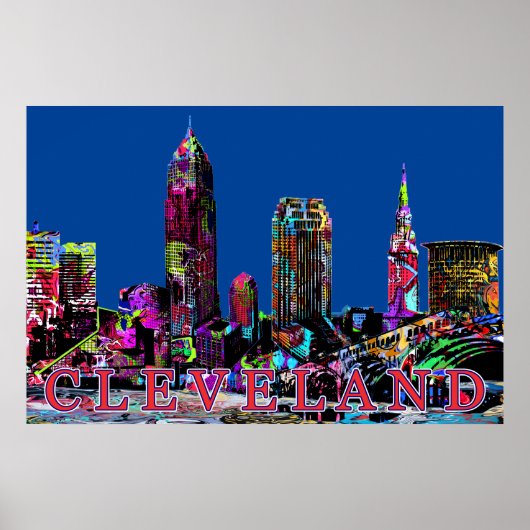 Cleveland in Graffiti Poster (Vorne)