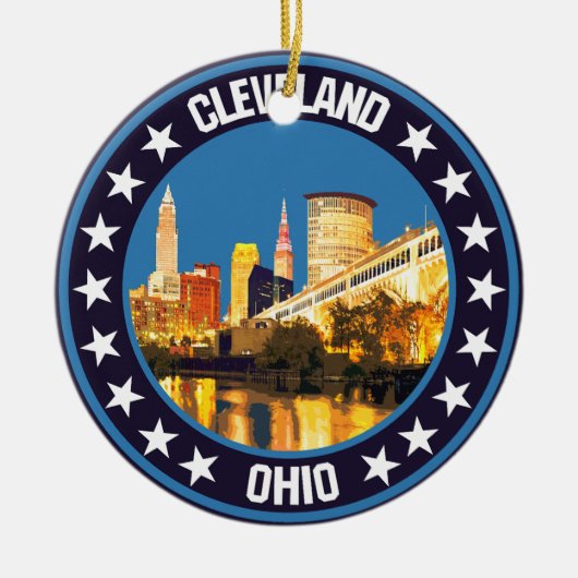 Cleveland Keramik Ornament (Vorne)