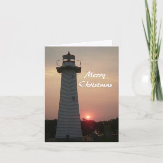 Cleveland Lighthouse Weihnachtskarte Dankeskarte (Vorderseite)