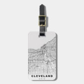 Cleveland Map Gepäckanhänger (Vorderseite vertikal)