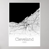 Cleveland Map - Ohio - City Map Poster (Vorne)