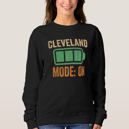 Cleveland-Modus auf Batterie Sweatshirt (Vorderseite)