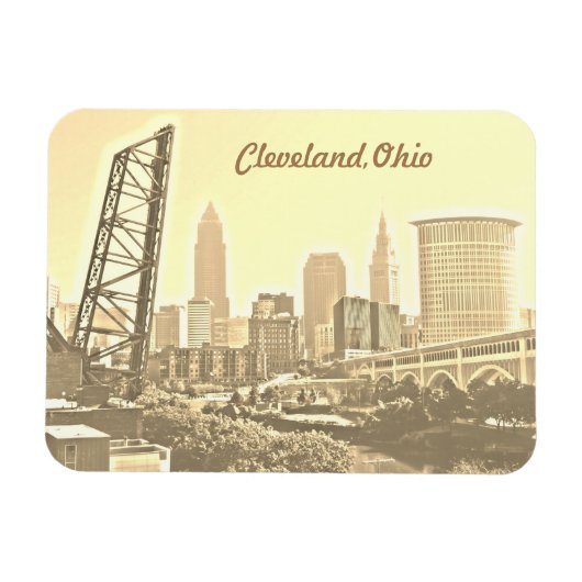 Cleveland Morning Gold Magnet (Horizontal)