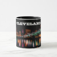 Cleveland-Nachtpanorama-Tasse
