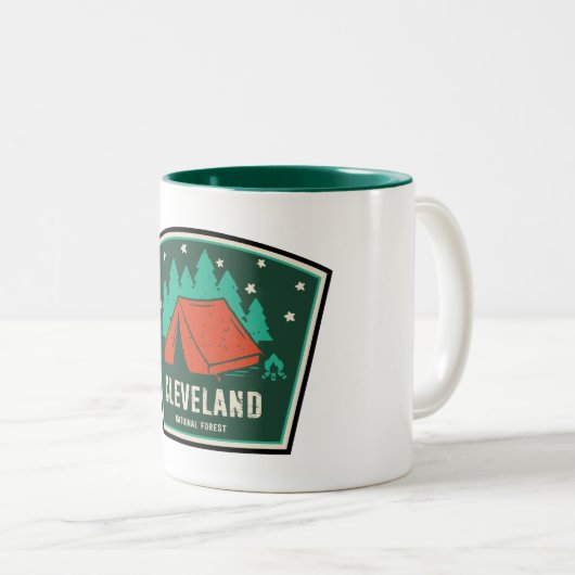 Cleveland National Forest Camping Zweifarbige Tasse (VorderseiteRechts)