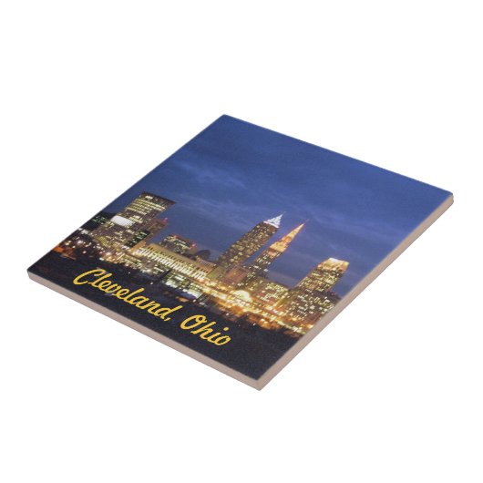 Cleveland Night Lights Tile Fliese (Seite)