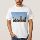 Cleveland OH Blue Skyline T - Shirt (Vorderseite)