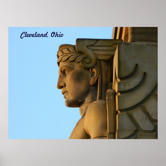 Cleveland OH Bridge Art Deco Poster (Vorne)