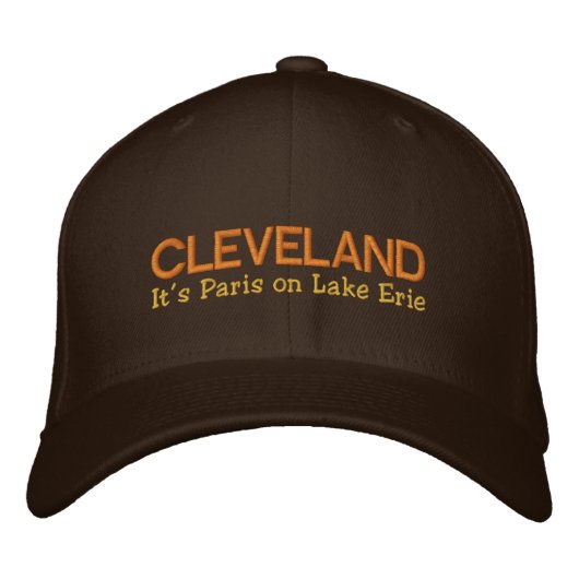Cleveland, OH Es ist Paris am Erie-See bestickt Bestickte Kappe (Vorderseite)