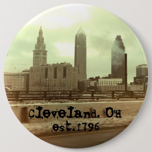 "Cleveland, OH- -" GROSSER Knopf set.1796 Button (Vorderseite)