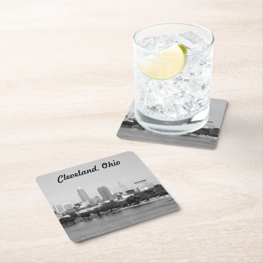Cleveland, OH Lake Skyline Untersetzer (Vor Ort)