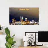 Cleveland, OH Million Dollar View Poster (grün) (Heimbüro)