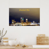 Cleveland, OH Million Dollar View Poster (grün) (Küche)
