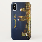 Cleveland, OH Night Lights Vibe iPhone Case (Rückseite)