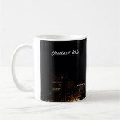 Cleveland OH Night Skyline Kaffeetasse (Links)