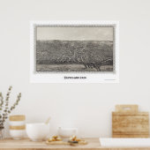 Cleveland, OH Panoramakarte - 1887 Poster (Küche)