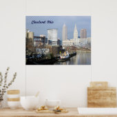 Cleveland, OH (River View) Poster (Küche)