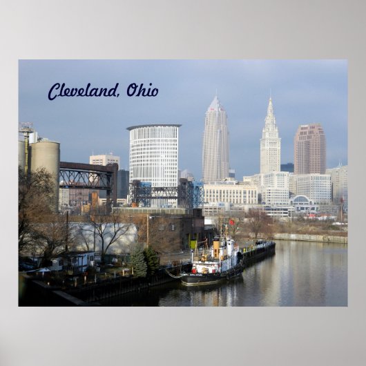 Cleveland, OH (River View) Poster (Vorne)
