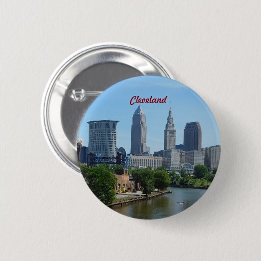 Cleveland OH Riverside Button (Vorne & Hinten)