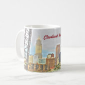 Cleveland OH Riverside View Tasse (Vorderseite Links)
