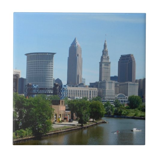 Cleveland, OH Rolling auf der Keramik Tile Fliese (Vorderseite)