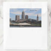 Cleveland OH Skyline-Aufkleber Rechteckiger Aufkleber (Tasche)