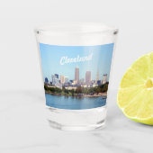 Cleveland OH Skyline Shot Glass Schnapsglas (Vorderseite)