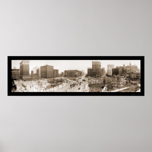 Cleveland, OH Square Foto 1912 Poster (Vorne)