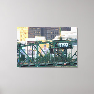 Cleveland OH TKO Cityscape B/W Canvas Print Leinwanddruck