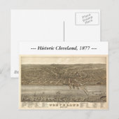 Cleveland Ohio 1877 Karte (Vorne/Hinten)