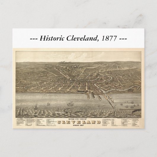 Cleveland Ohio 1877 Karte (Vorderseite)