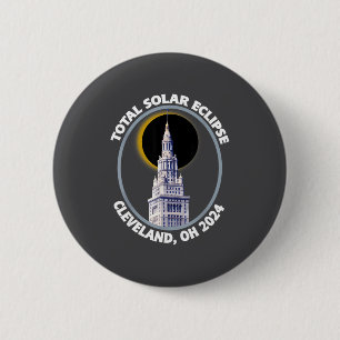 Cleveland Ohio 2024 Gesamte Sonnenfinsternis Pfad Button