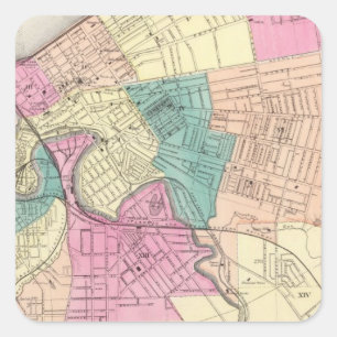 Cleveland, Ohio 2 Quadratischer Aufkleber