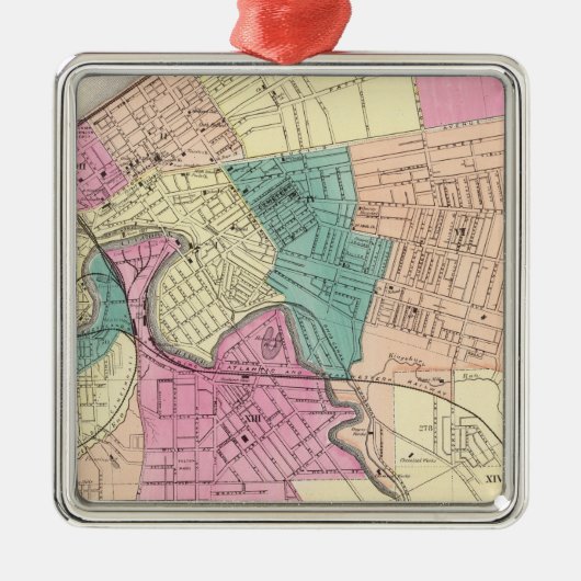 Cleveland, Ohio 2 Silbernes Ornament (Vorne)