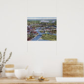 Cleveland Ohio Birdseye Poster (Küche)