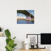 Cleveland Ohio Brücke mit Skyline Poster (Heimbüro)