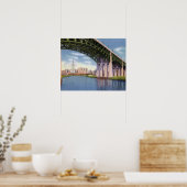 Cleveland Ohio Brücke mit Skyline Poster (Küche)