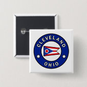 Cleveland Ohio Button (Vorne & Hinten)