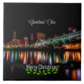 Cleveland, Ohio Christmas Fliese (Vorderseite)