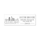 Cleveland, Ohio City | Benutzerdefinierte Adresse Permastempel (Design)