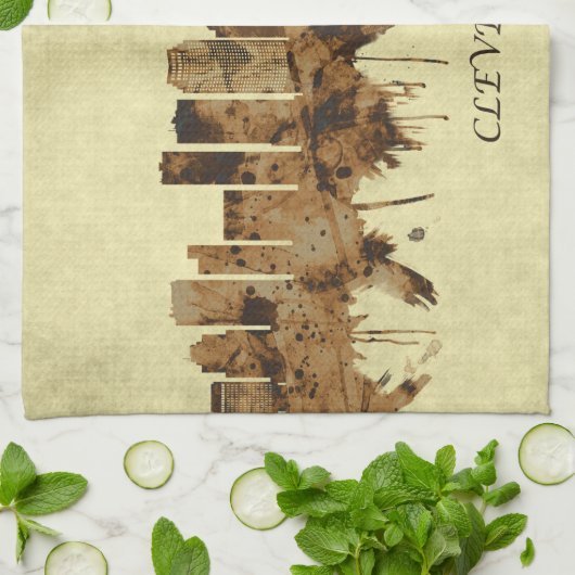 Cleveland Ohio City Geschirrtuch (Gefaltet)